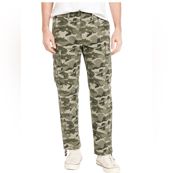Old Navy Mens Loose Taper Cargo Ripstop Pants 46X34 Camo built-in flex comfort - Picture 2 of 6